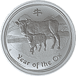 Australia - 2009, 1 dolar - Rok wołu - uncja srebra