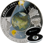 Cook Islands - 2009, 1 dolar - Pierwszy człowiek w kosmosie - Jurij Gagarin - 1961