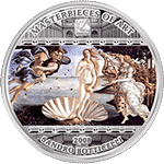 Cook Islands - 2008, 20 dolarów - Botticelli - Narodziny Wenus - Ars Vaticana