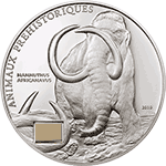 Wybrzeże Kości Słoniowej - 2010, 1000 franków - Mamut afrykański + skamielina