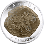 Kanada - 2009, 4 dolary - Dinozaur - Tyranozaur Rex