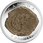 Kanada - 2010, 4 dolary - Dinozaur - Euoplocephalus Tutus