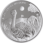 Kongo - 10 franc 2009 - Zagrożone zwierzęta - Struś