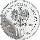 10 zł 2000 Jan Kazimierz popiersie