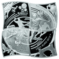 10 zł 2012 x4  Mistrzostwa Europy w Piłce Nożnej UEFA EURO 2012 - monety