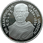 300 000 zł 1994 Święty Maksymilian Kolbe