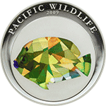 Palau - 2009, 5 dolarów - Prism - Ryba - Nefrytek trójplamy - Ag - monety