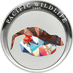 Palau - 2009, 5 dolarów - Prism - Gad - Jaszczurka Toke - Ag - monety