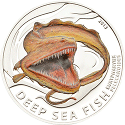 Pitcairn Islands - 2013, 2 Dollars - Ryby Głębinowe - Melanostomias Biseriatus - monety