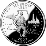25 Centów 2003 - Illinois (P)