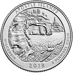 25 Centów 2018 - Apostle Islands National Lakeshore - Wisconsin (D)
