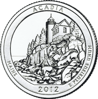 25 Centów 2012 - Acadia National Park - Maine (P) - monety