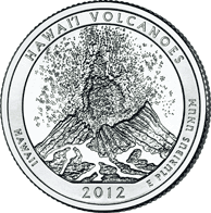 25 Centów 2012 - Hawai\'i Volcanoes National Park - Hawaii (D)