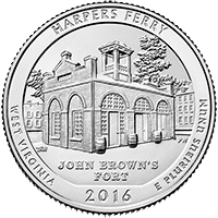 25 Centów 2016 - Harpers Ferry - West Virginia (P)
