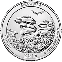 25 Centów 2016 - Shawnee - Illinois (D)