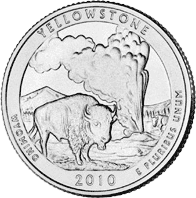 25 Centów 2010 - Yellowstone National Park - Wyoming (D)