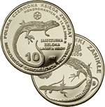 10 miedziaków 2009 - Jaszczurka Zielona - monety